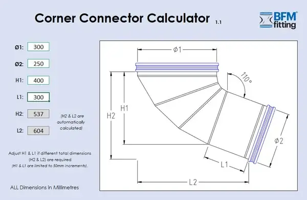 Corner Connector Calculator